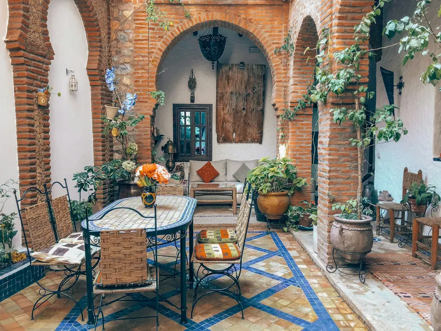 Kasbah of the Udayas stone walls and Andalusian gardens in Rabat