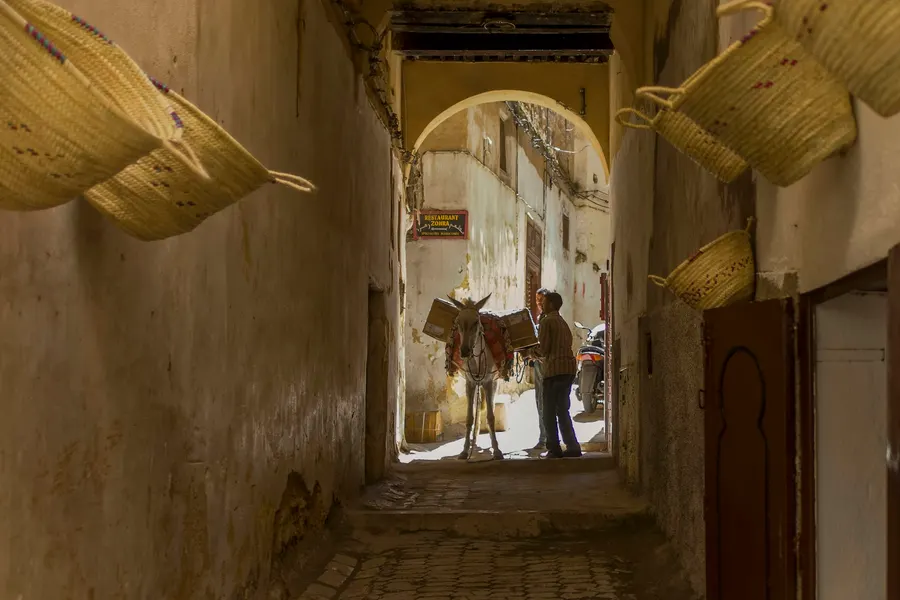 Gnawa musicians performing spiritual desert music in Khamlia village